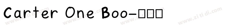 Carter One Boo字体转换